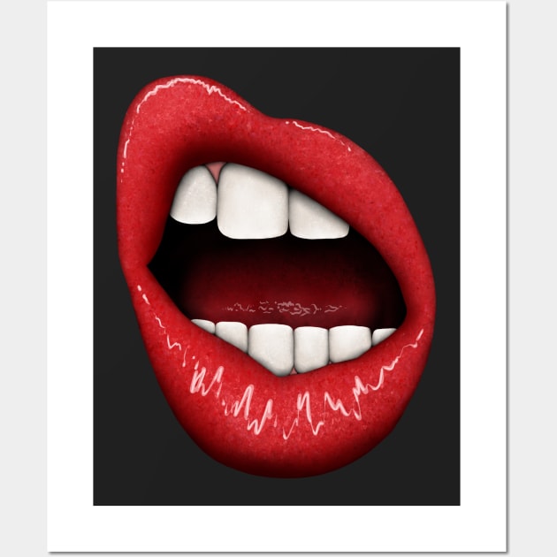 Big Sexy Red Lips Wall Art by Vivid Chaos